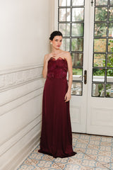 VESTIDO PETUNIA BURDEO