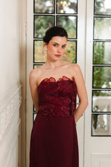 VESTIDO PETUNIA BURDEO