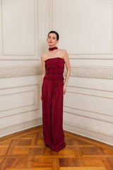 VESTIDO ALBERTA BURDEO