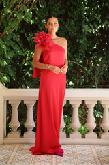 VESTIDO FLOR FUCSIA