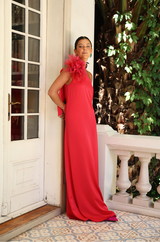 VESTIDO FLOR FUCSIA