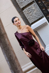 VESTIDO AURORA MANGA UVA