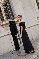 VESTIDO MARIA MALLA NEGRO
