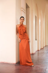 VESTIDO BERNI CARAMELO