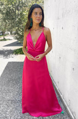 VESTIDO BLANCA FUCSIA