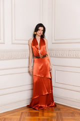 VESTIDO SIMONA COBRE