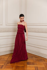 VESTIDO ALBERTA BURDEO