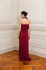 VESTIDO ALBERTA BURDEO