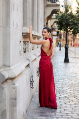 VESTIDO BERNI ROJO ITALIANO