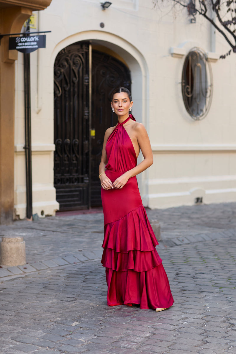VESTIDO IRENE ROJO ITALIANO
