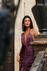 VESTIDO ANTONIA MALVA OSCURO