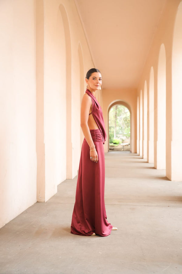 VESTIDO CLARA BURDEO