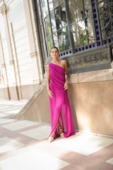 VESTIDO AURORA BANDA MAGENTA