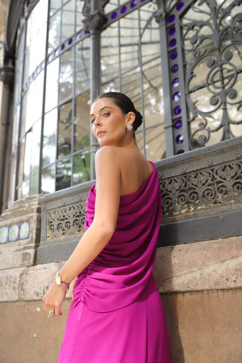 VESTIDO AURORA BANDA MAGENTA