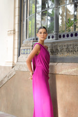 VESTIDO AURORA BANDA MAGENTA
