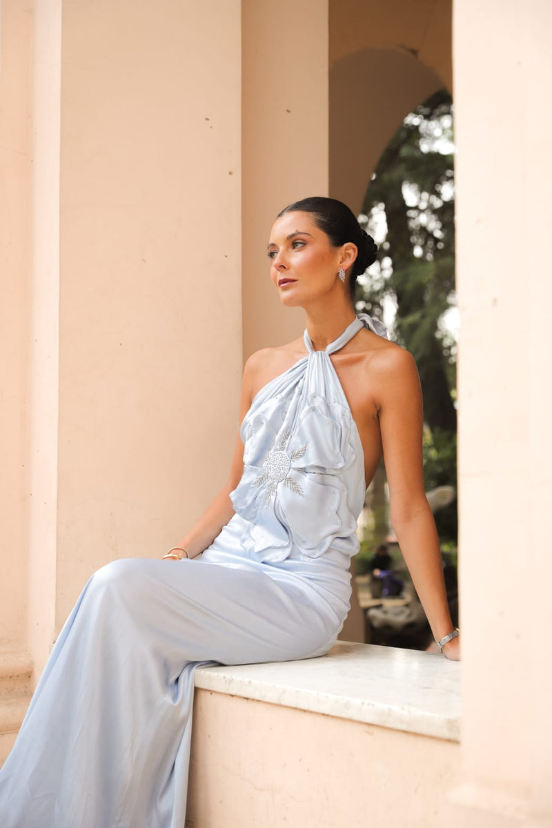 VESTIDO CARO CELESTE ÁNGEL