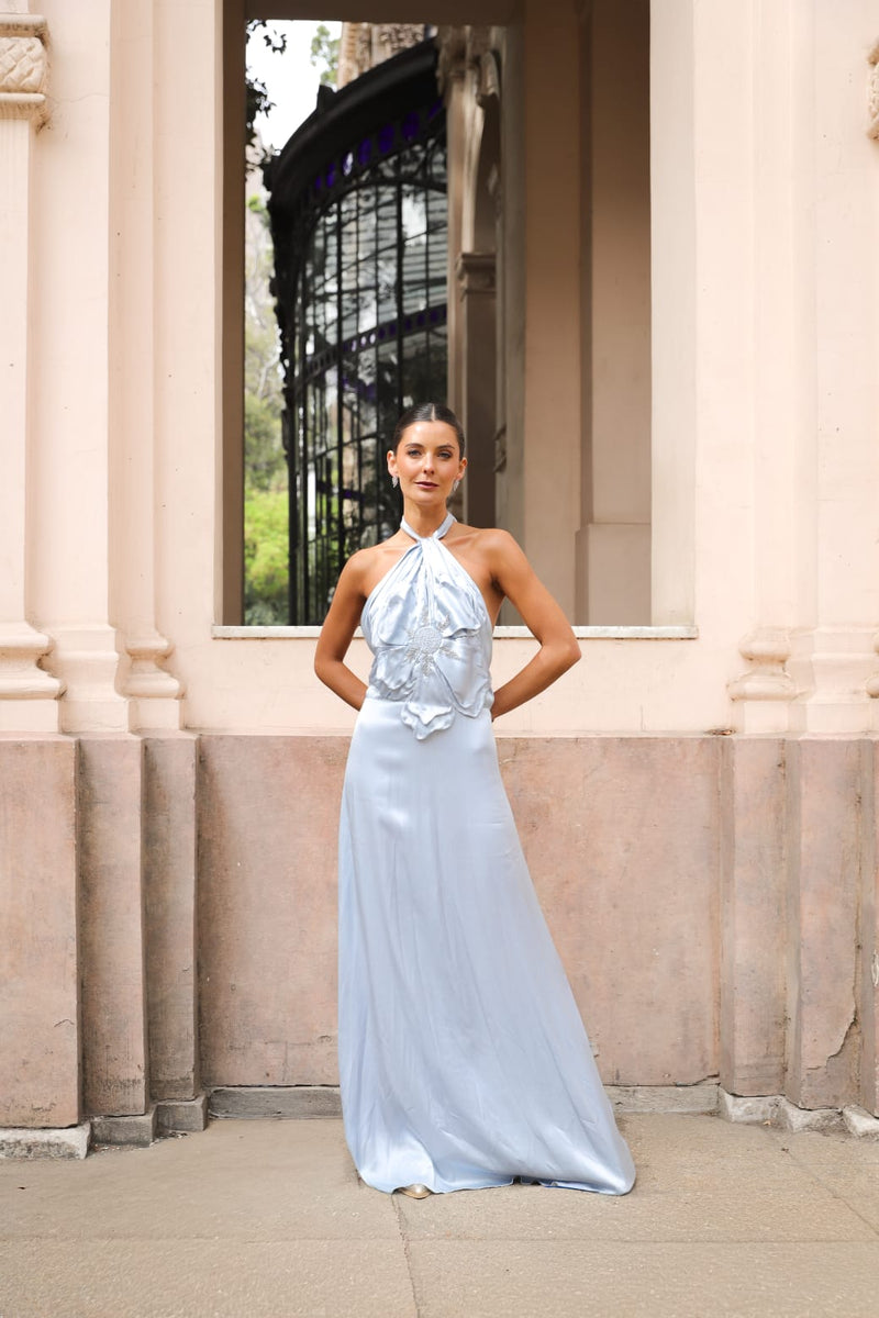 VESTIDO CARO CELESTE ÁNGEL