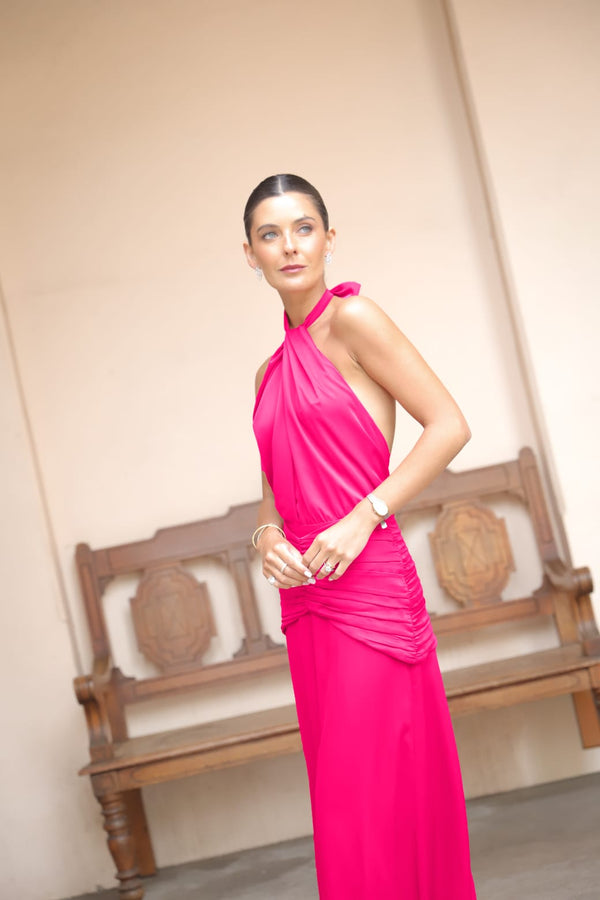 VESTIDO BERNI FUCSIA