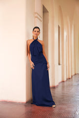 VESTIDO BERNI AZUL MARINO